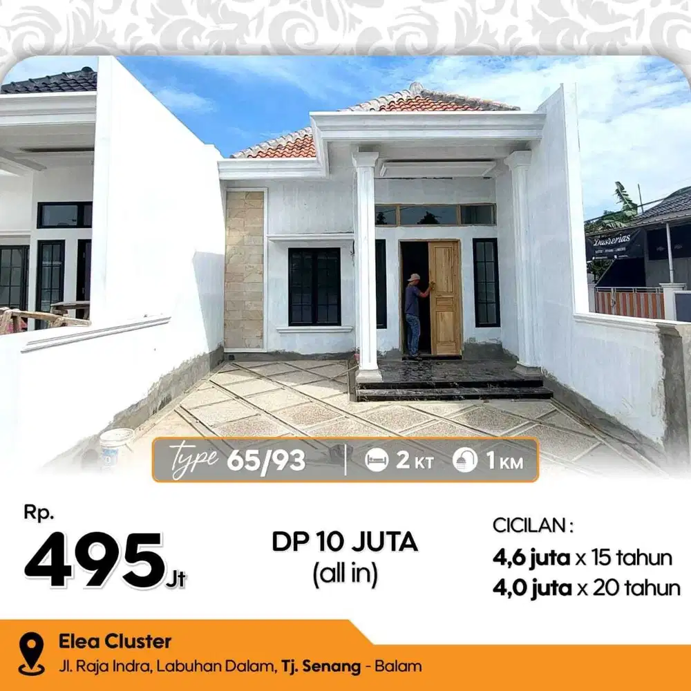 RUMAH STRATEGIS DP MURAH DI TANJUNG SENANG ELEA CLUSTER BANDAR LAMPUNG