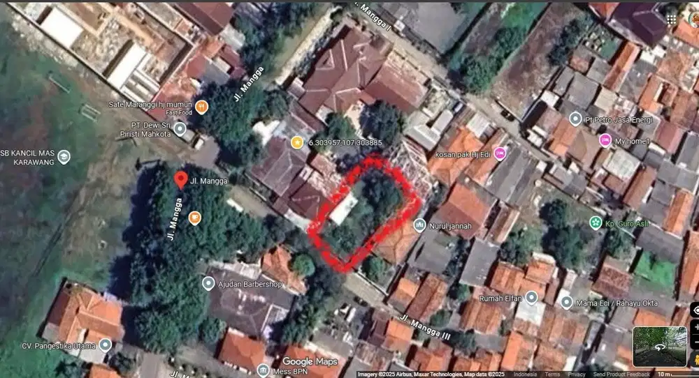 Jual Cepat Tanah Jalan Manggis III Guro 1 Karawang
