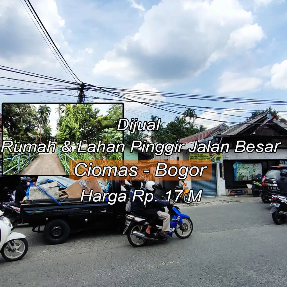 Dijual Rumah Tanah Sangat Strategis View Sungai, Pinggir Jalan Raya.
