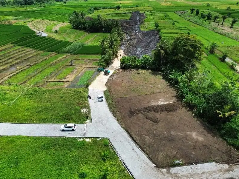 tanah kavling one gate Sistem view sawah dan sunset di kedungu
