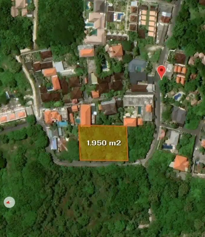 Tanah di jalan raya utama labuan sait Uluwatu akses jalan 8 meter