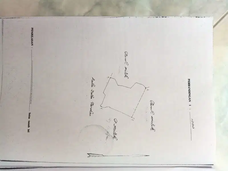 Tanah view hamparan sawah, lingkungan Villa di Ubud