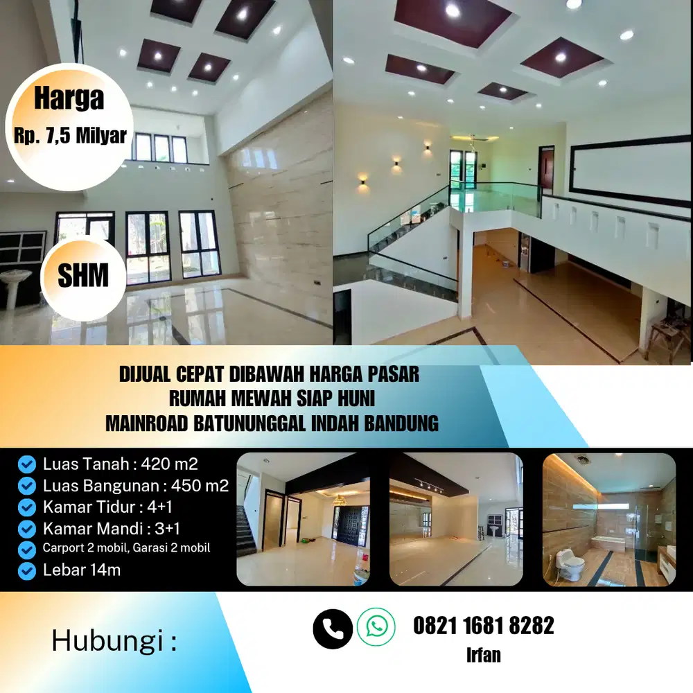 Dijual Cepat Rumah Mewah Di Mainroad Batununggal Harga Termurah