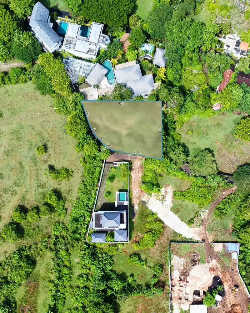 Tanah 1000m2 View Laut Kawasan Villa Mewah Pandawa Nusa Dua