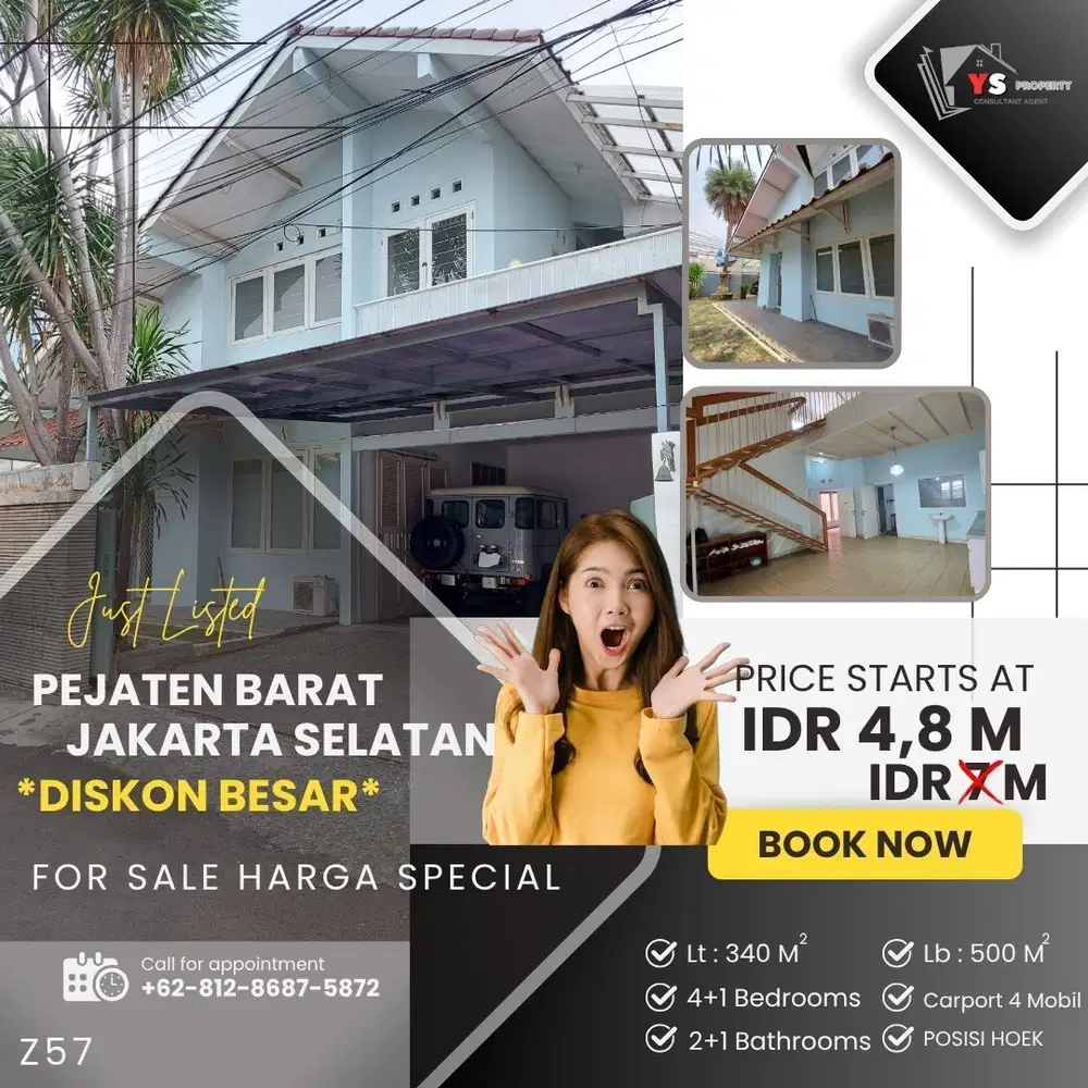 PEJATEN BARAT RUMAH HOMEY 2 LT SIAP HUNI TURUN HARGA BANYAK Z57