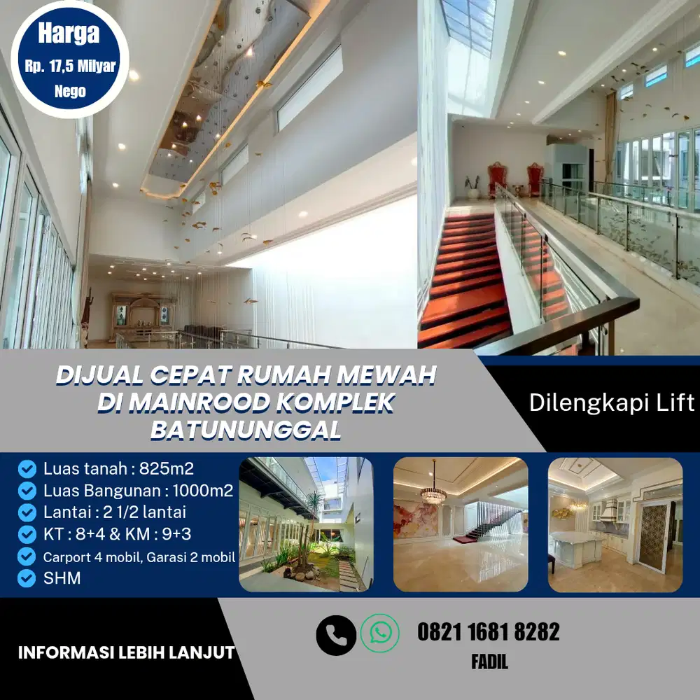 Dijual Cepat Rumah Mewah Di Mainroad Komplek Batununggal Indah