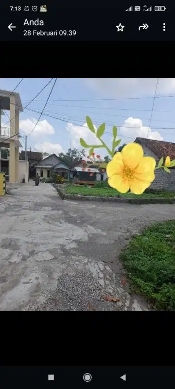 Dijual Tanah Bagus depan masjid di purwomartani kalasan