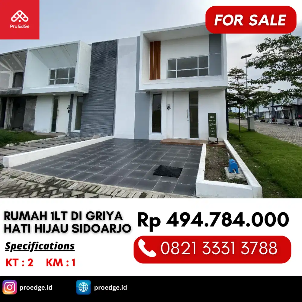 Dijual Rumah 1 lantai 400 Jutaan di Ngampelsari Candi Sidoarjo