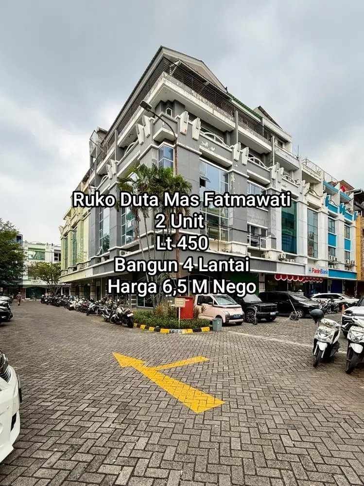 Ruko 2 Unit di Jual Di Bawah NJOP di Duta Fatmawati Jakarta Selatan