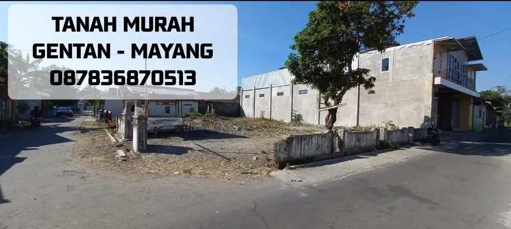 Dijual Tanah Mayang Gentan Solo