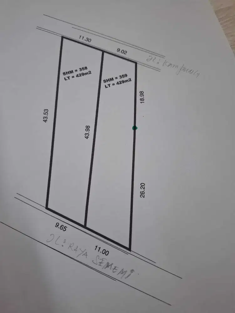 Disewakan Tanah Super Strategis Jalan Raya Sememi, Benowo, Surabaya