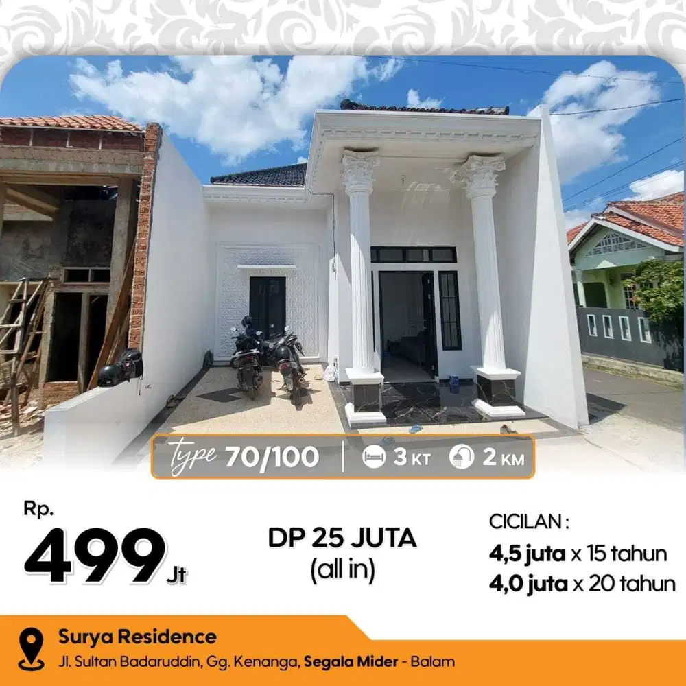 Rumah Asri - SURYA Residence Sgala Mider Tanjung karang barat, Lampung