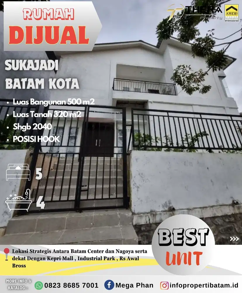 Dijual Murah Rumah Hook di Sukajadi