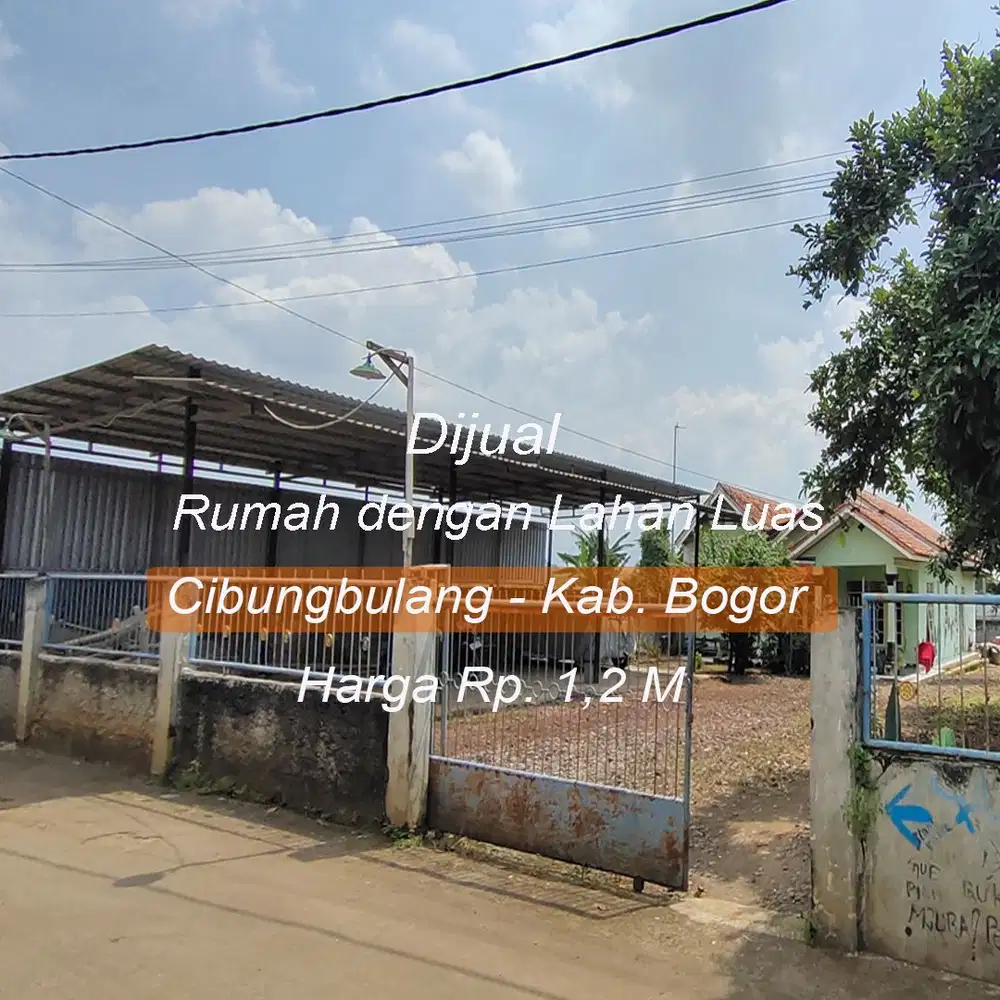 Dijual Rumah dan Lahan Luas Akses Aspal Masuk Mobil view Gunung Kapur