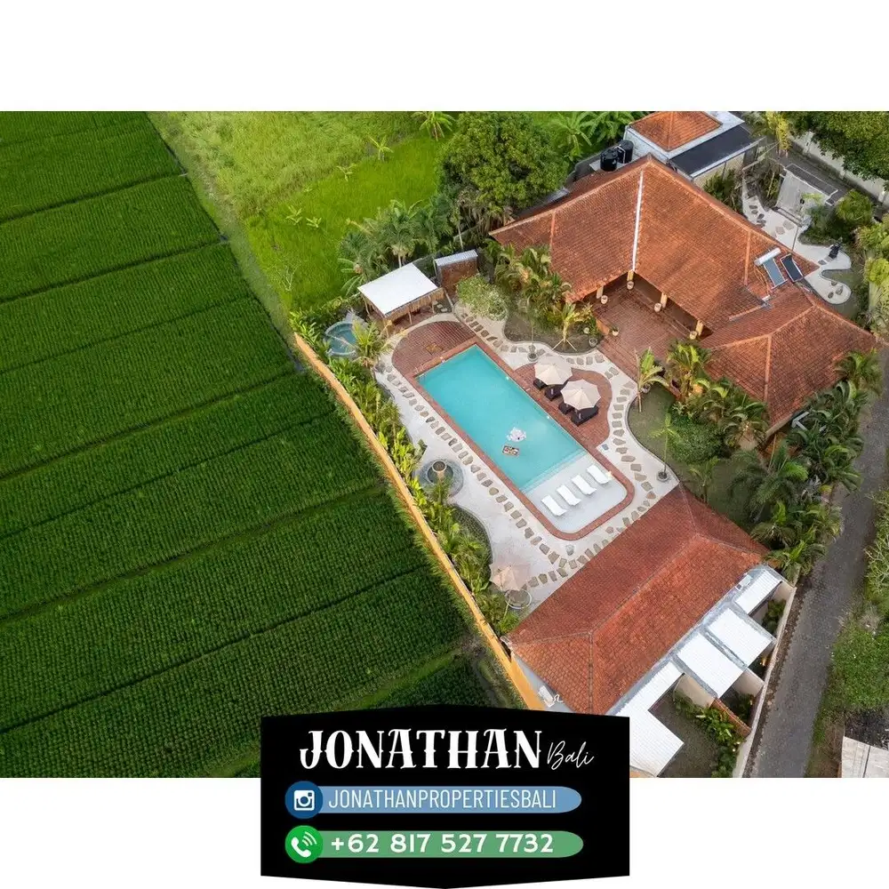 DIJUAL VILLA PADDY FIELD VIEW AT KEDUNGU TABANAN BALI - VSKHE