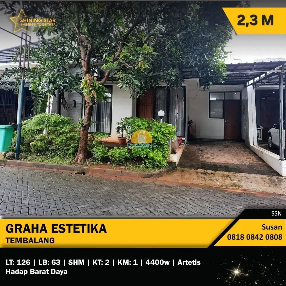 Rumah siap pakai di Graha Estetika dekat UNDIP