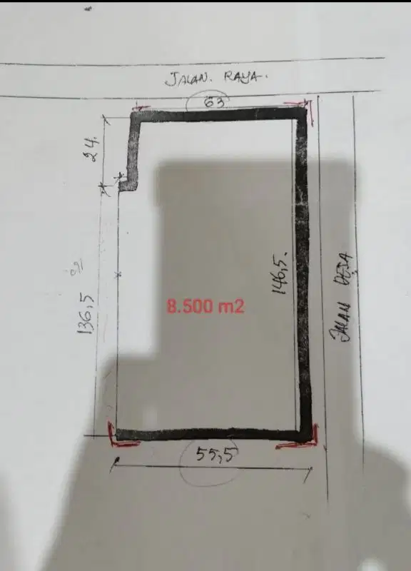 Dijual Tanah Industri di Raya Palem Watu Menganti Gresik