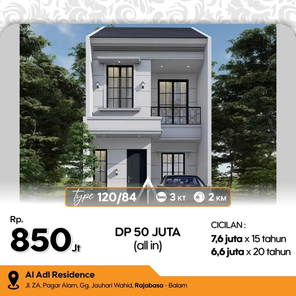 Rumah Komersial 2 Lantai Dekat CIPLAZZ Rajabasa, Bandar Lampung