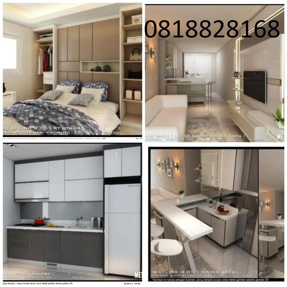 Sewa Apartemen Sky Terrace 2BR 55m2 , FF , Cicil