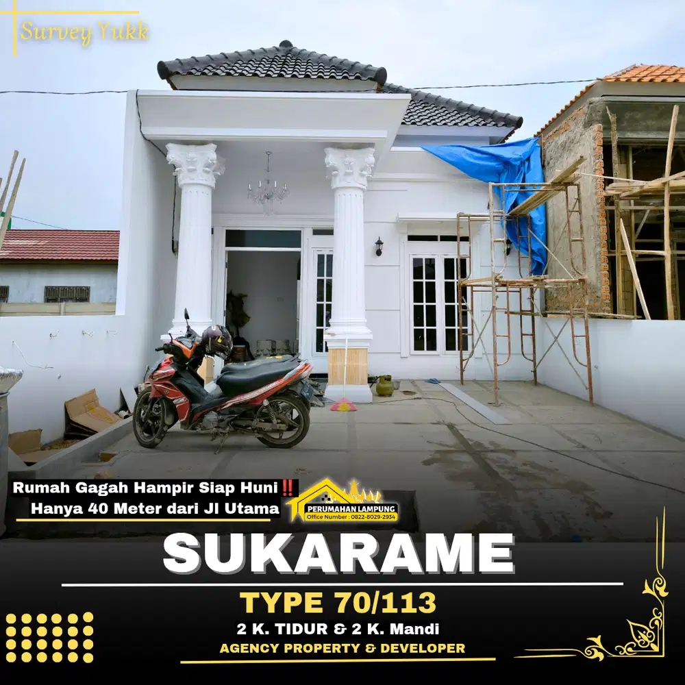 RUMAH GAGAH LOKASI STRATEGIS BANDAR LAMPUNG