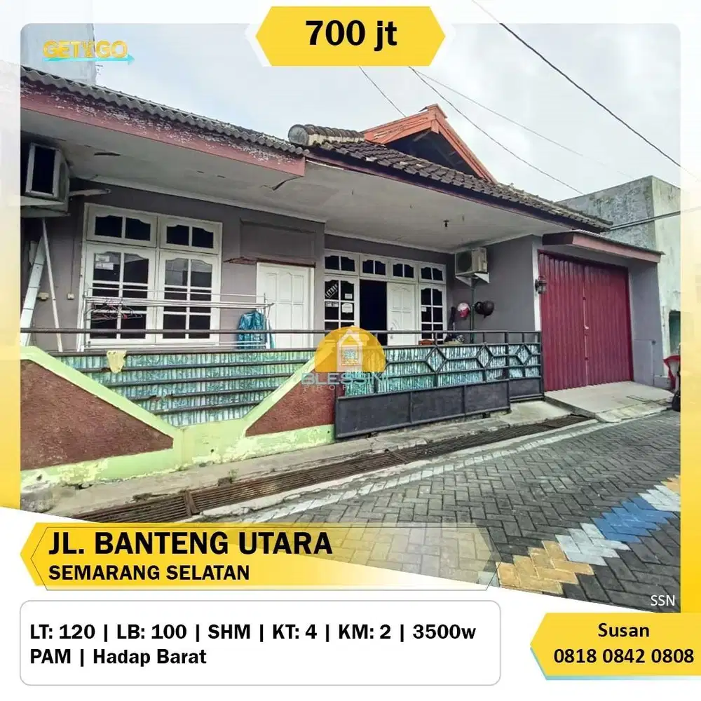 Dijual Rumah tengah kota di Jl. Banteng Utara Semarang
