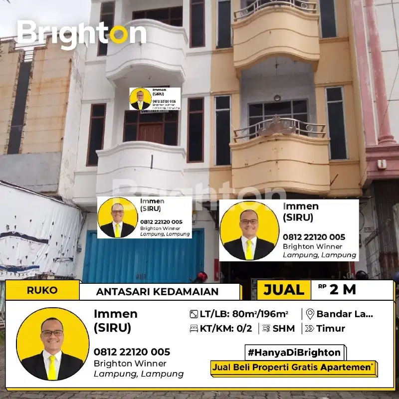 Ruko Dijual Cepat Di Antasari Kedamaian BANDAR LAMPUNG