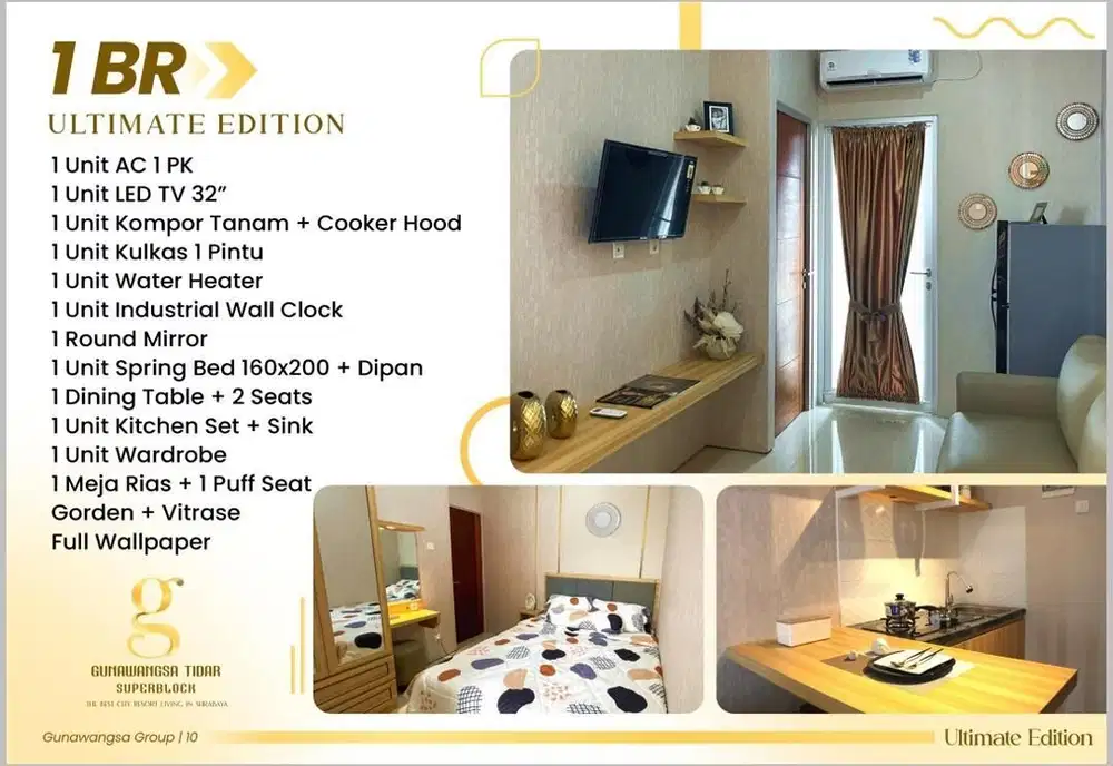 Gunawangsa Tidar | Free Full Furnished ,Free Elektronik, Free PPN*