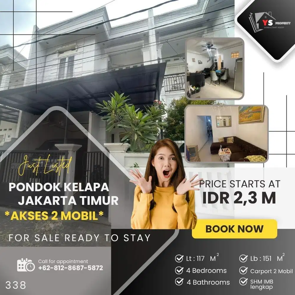 PONDOK KELAPA JAKTIM RUMAH 2 LT THN 2021 KONDISI SIAP HUNI 338