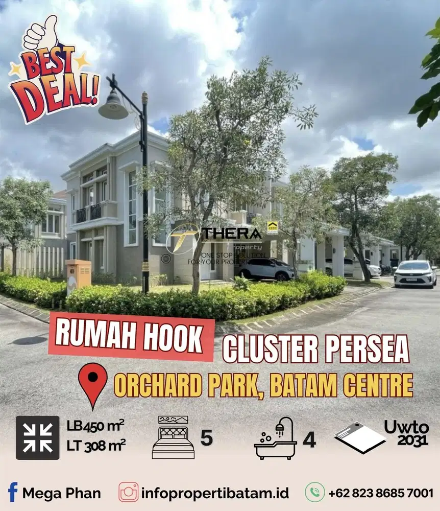 Rumah hook cluster persea lokasi strategis dekat ferry terminal