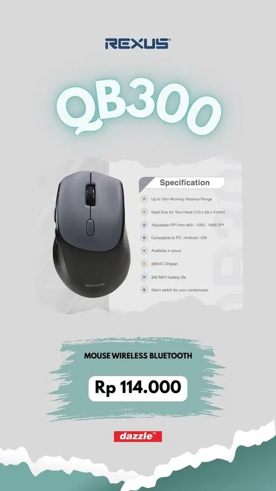 MOUSE wireless bluetooth Rexus QB300