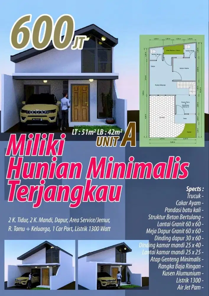 Rumah Nyaman  Strategis Ciracas Jakarta. Dekat LRT, jalan raya Ciracas