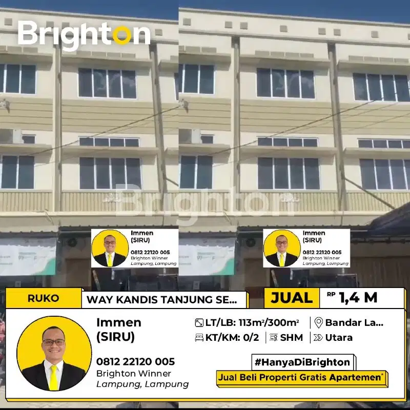 Ruko Dijual Cepat Di Way Kandis Tanjung Senang Bandar Lampung 