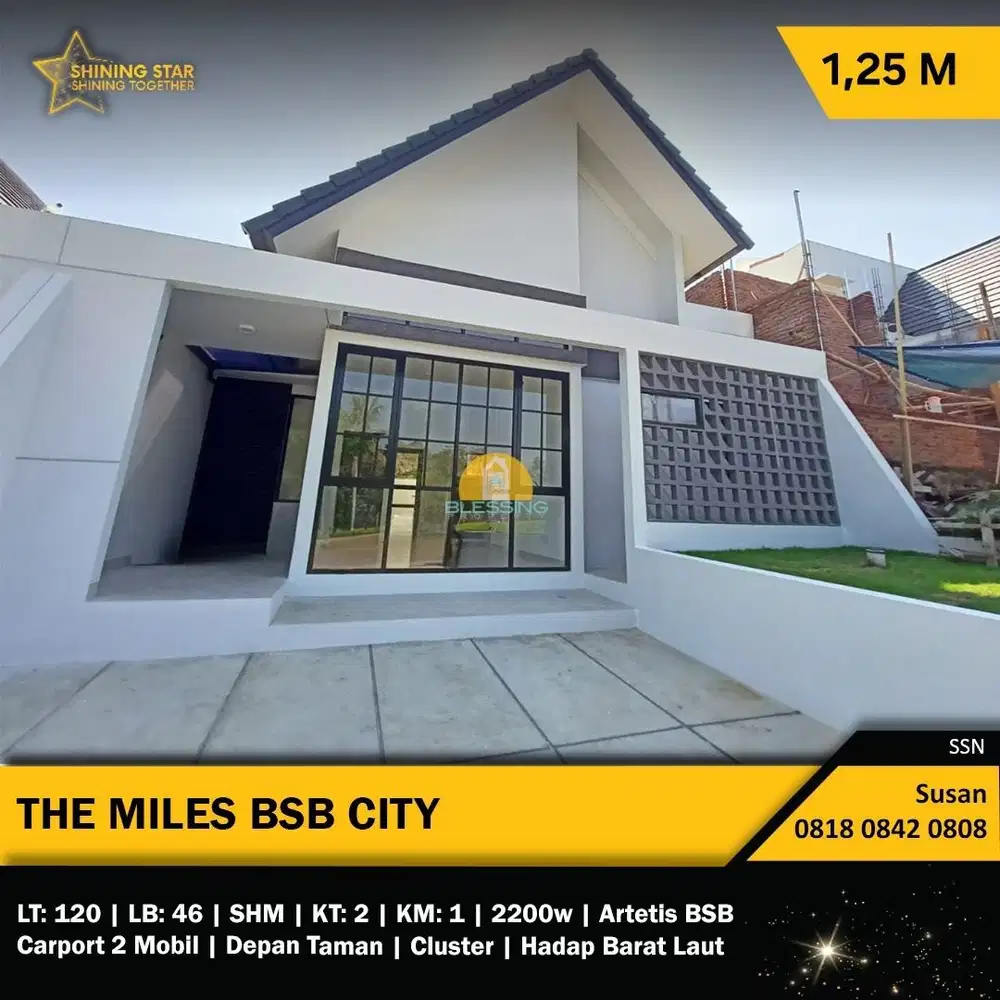 Dijual Murah Rumah siap pakai Baru di The Miles BSB Semarang