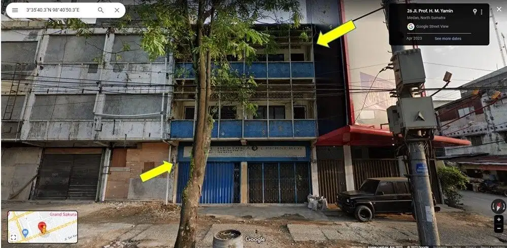 disewakan ruko 3 lantai, Kota Medan