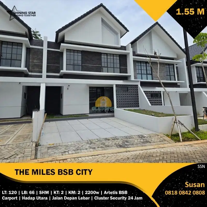 Dijual Rumah Baru di The Miles BSB Semarang