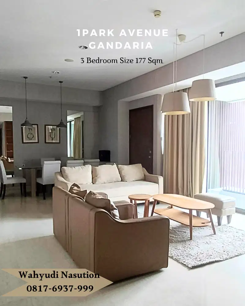Disewakan Apartemen 1Park Avenue Special 3 Bedroom