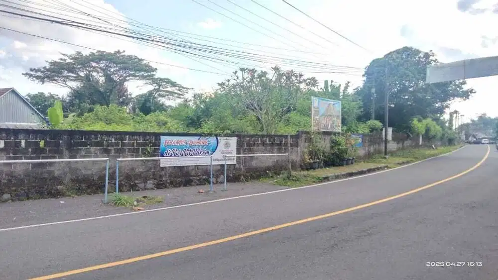 Tanah luas strategis pinggir jalan utama kawasan wisata Kaliurang