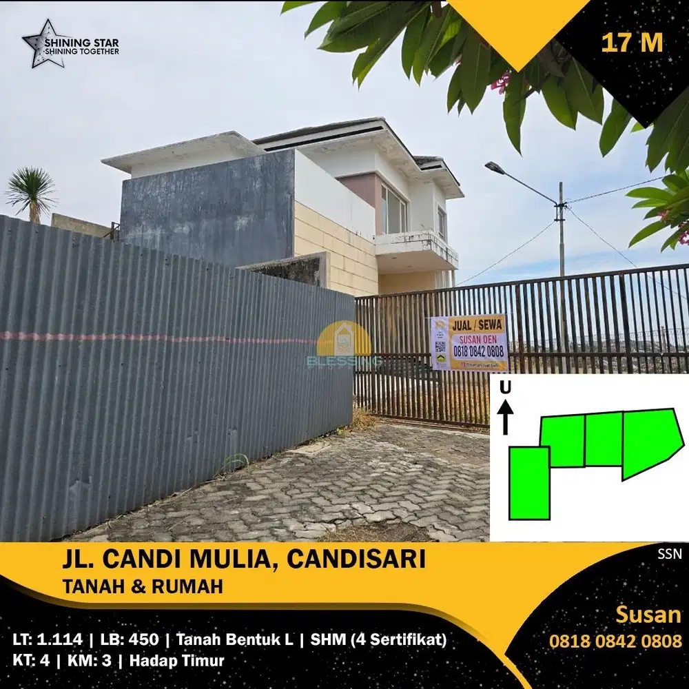 Rumah dan Tanah di Semarang atas Tidak banjir ada view