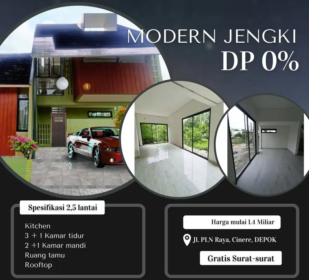 Cluster rumah nyaman strategis Cinere kota Depok. Dekat pintu tol