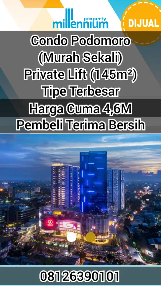 Dijual Condo Podomoro Delicity