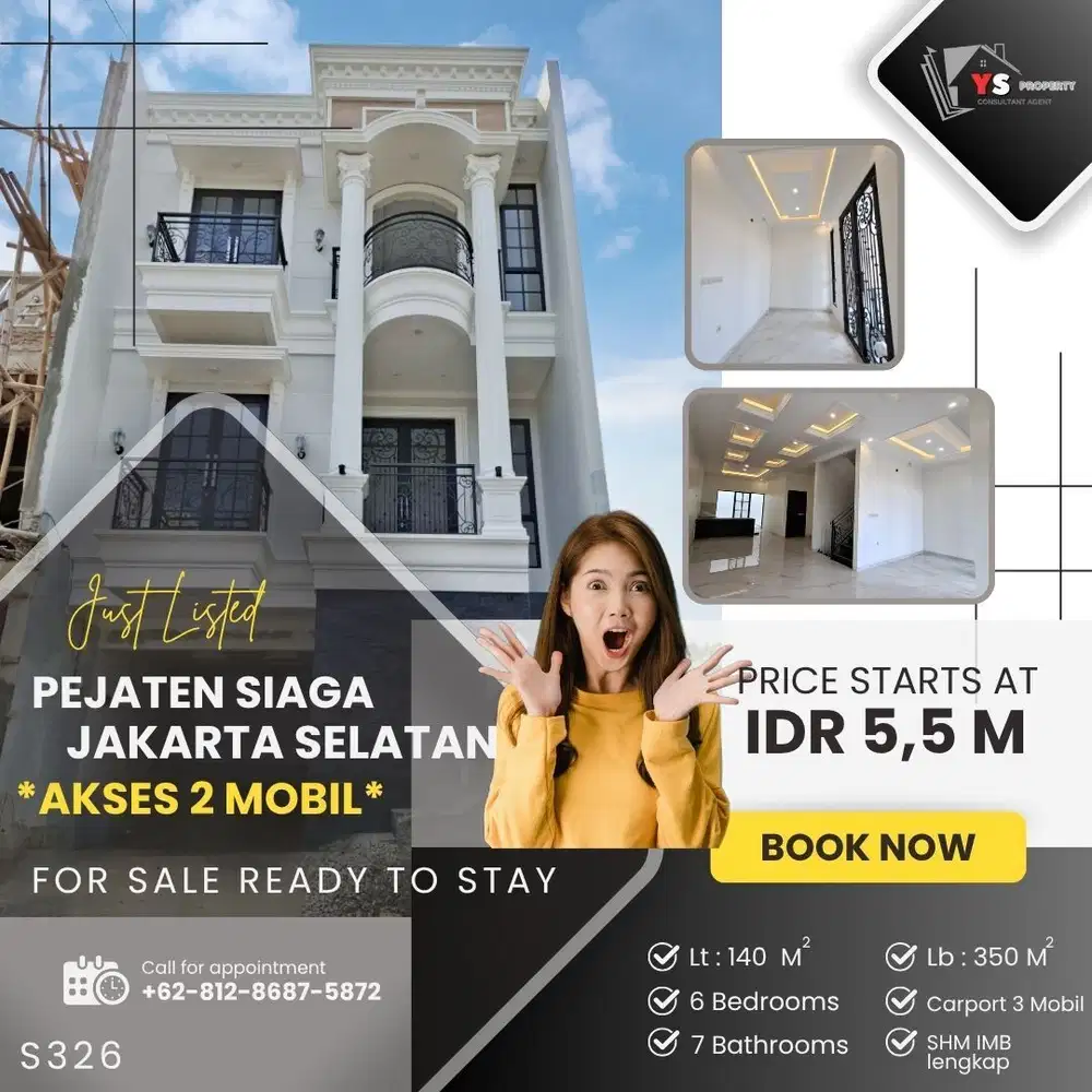 PEJATEN JAKSEL RUMAH BARU CLASSIC 3 LT READY UNIT AKSES LEBAR S326D