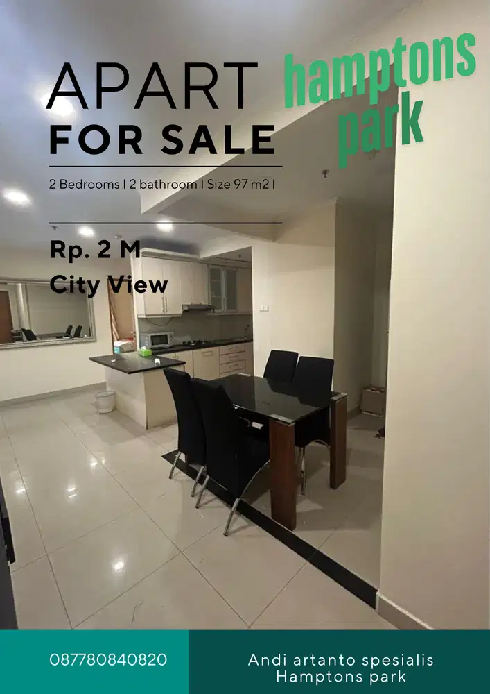 Spesialis apartment hamptons Park luas 97 m2