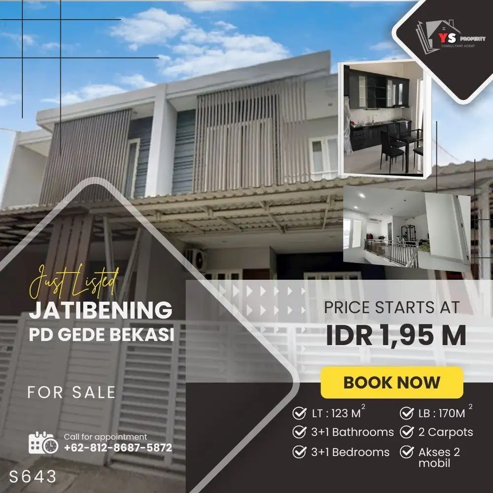 JATIBENING PD GEDE RUMAH MODERN MINIMALIS TH 2020 ONE GATE SYSTEN S643