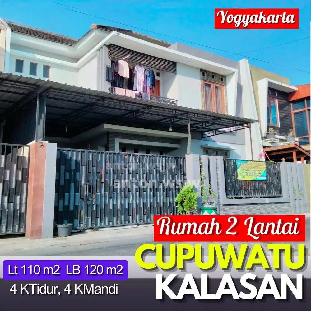Rumah 2 lantai Utara RSIY PDHI Kalasan Lt 110 m2 4 Kamar SHM-IMB