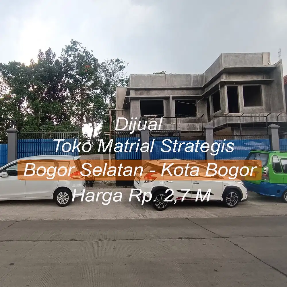 Dijual Toko Matrial Luas dan Strategis di Lokasi Padat Penduduk.