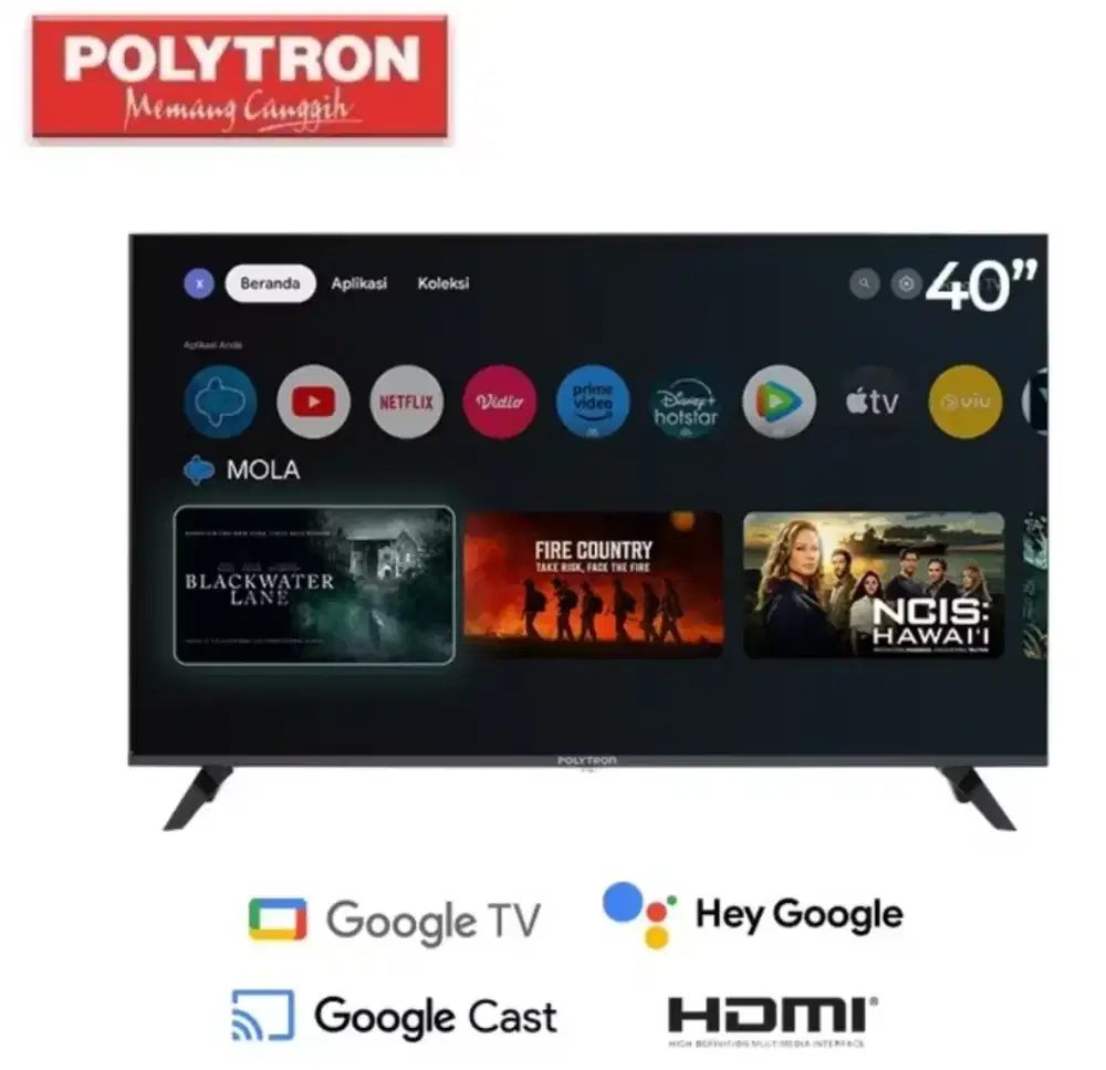 PROMO TERMURAH POLYTRON 40 INCI GOOGLE TV TERBARU 2025 GARANSI 5 TAHUN
