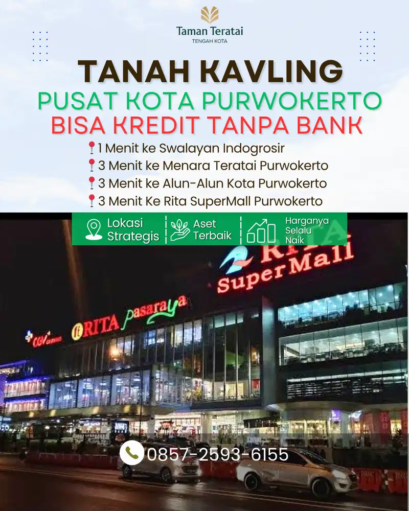 TANAH KAVLING PUSAT KOTA PURWOKERTO BISA KREDIT TANPA BANK