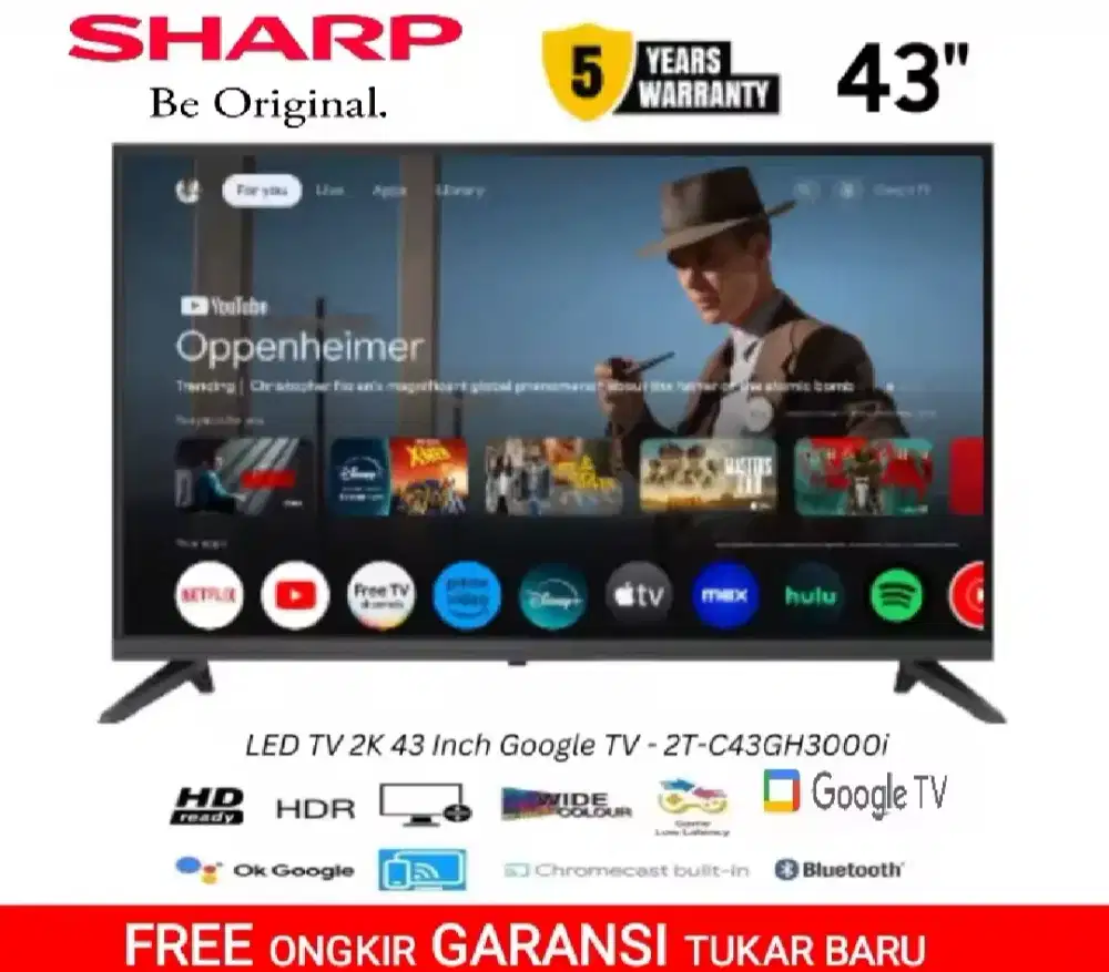 PROMO SHARP GOOGLE TV 43 INCI TERBARU TERMURAH GARANSI 5 TAHUN
