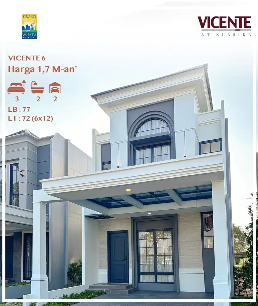 Grand Wisata 2 Lantai LT 72 m2 (Klasika), Bekasi