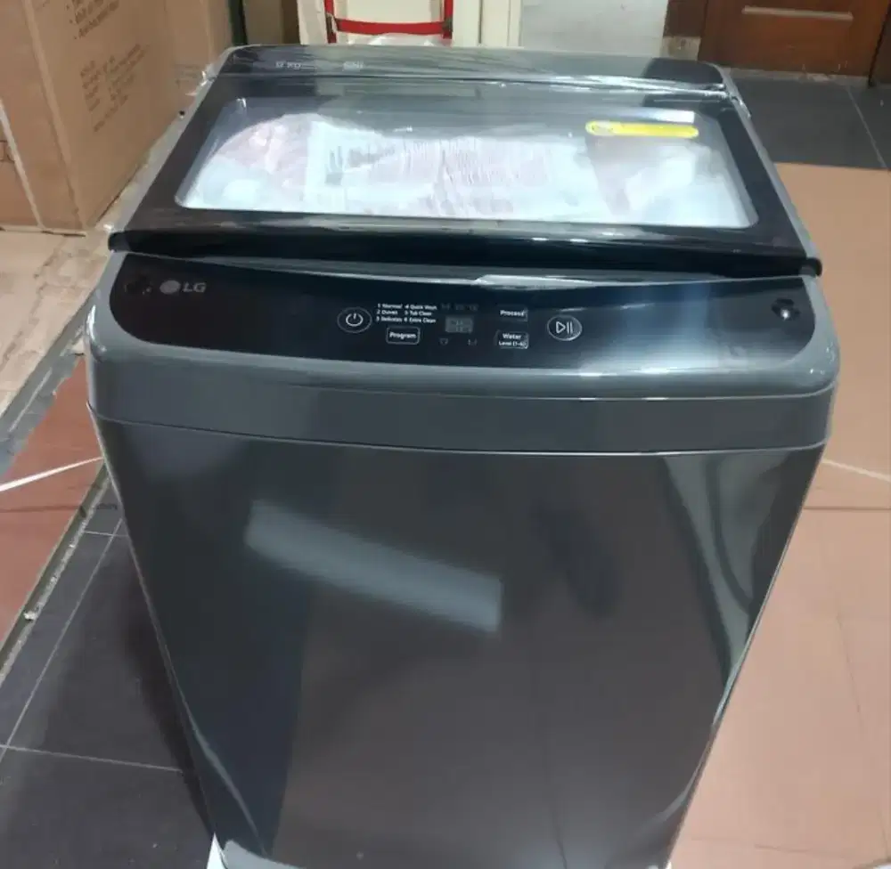 PROMO MESIN CUCI LG 9KG TERBARU WARNA HITAM GARANSI 3 TAHUN LOWWATT